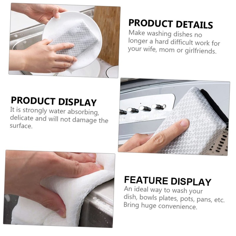 Outanaya 10Pcs Multi-Purpose Sponge Cleaning Brush Dish Cleaning Sponge Set