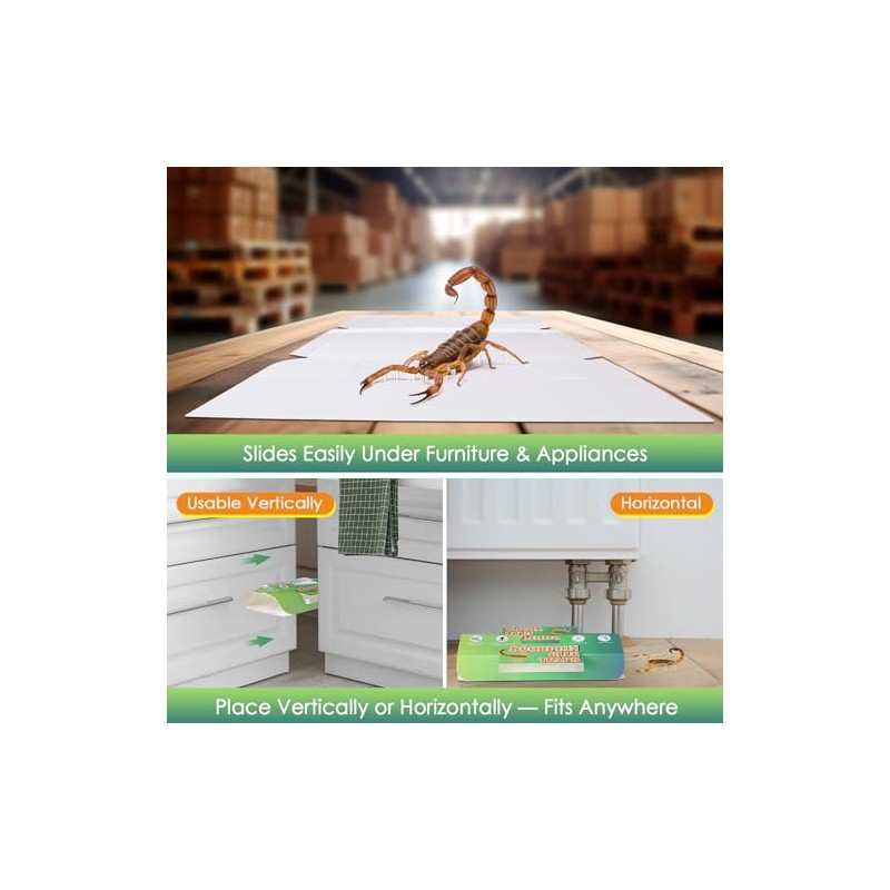 10 Pack Scorpion Glue Traps, Non Toxic Scorpion Killer for
