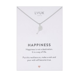 LUUK LIFESTYLE Modern Stainless Steel Necklace with Pendant, 50 cm Adjustable Length, Jewellery Gift for Best Friend, Silver, Stainless Steel