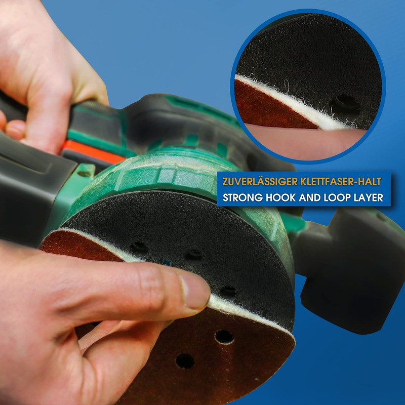S&R 60 pcs 125mm Sanding Discs - Grit 40/60/80/120/180/240, Hook