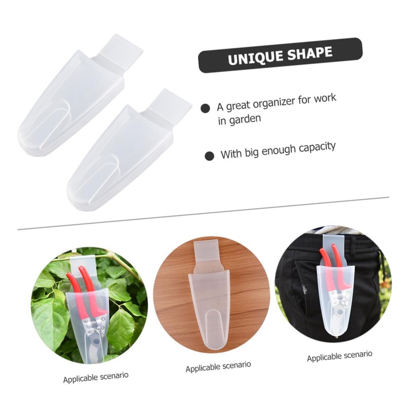 Mipcase 2pcs Plastic Pruning Shear Case Compact Storage Pouch for