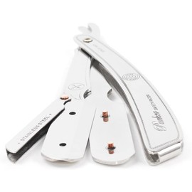 Parker SRX 100% Stainless Steel Straight Edge Razor & 5 Straight Edge Half Blades