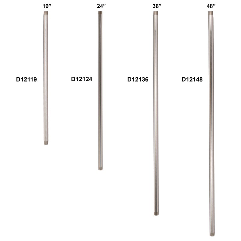 Westbrass 1/2" x 36" IPS Pipe Nipple, Polished Chrome, D12136-26