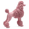 Lukitas Standing Pink Poodle Sculpture Decor, Decorative Dog Statue, Animal