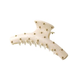 Vingtaine H7792-IV Hair Claw Hair Clip, Quilted, Hair Accessories, Adult Casual, Simple, Gift, Present