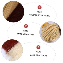 Garneck Heat Resistant Straight Hair Wigs for Dolls DIY Dolls Hair Wigs with 1 Metre Long Root and Long Hair for Creative Craft Projects