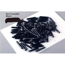 Genérico 100 Cartuchos de Tinta para Pluma estilográfica, Color Azul Oscuro, con diámetro Interior de 3,4 mm, para Oficina, Escuela, Estudiantes, papelería.