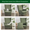 CRFATOP Polyester Wing Chair Covers 2 Piece Stretch Wingback Chair