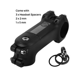 FIFTY-FIFTY Bike Stem with 31.8mm Bar Clamp, Aluminum Alloy Bicycle Handlebar Stem for 1-1/8" Steer Tube, 7 Degree Short MTB Stem Suitable for Mountain Bike, Road Bike, E-Bike (90mm)