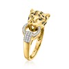 Ross-Simons 0.10 ct. t.w. Diamond Cheetah Ring in 18kt Gold