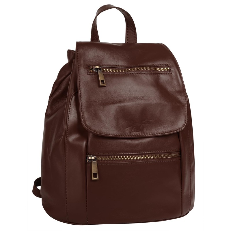 Samantha Look City 017743 Women's Genuine Leather Backpack, brown
