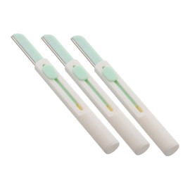 BIUDECO Travel-sized Eyebrow Shaver Kit 3pc Stainless Steel Razor for Women's and Men's Grooming Easy to Use