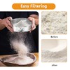 3PCS Stainless Steel Flour Sieve, 10/15/20 cm 40/60 mesh Fine