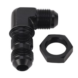90 Degree 8 AN Flare Bulkhead Adapter Reusable Flare Hose Union Bulkhead Adapter with Nut