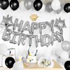 Iysoll Happy Birthday Balloons, Silver, Garland, Confetti Balloons, Parties, Celebrations,
