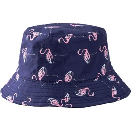 Cherry-on-Top Bucket Hat Blue Flamingo