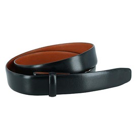 Trafalgar Men's Cortina Leather 30mm Compression Belt Strap, 38, Black