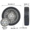 Rear Wheels, 8 Inch Wheels Fit for HRR216 HRS216 HRT216