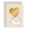 Old English Co. Love You Envelope Card - Fun Gold