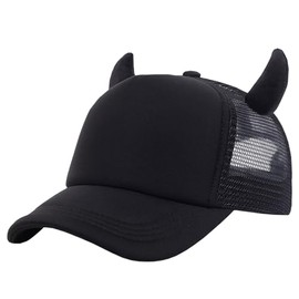 Foetest Adjustable Cap Baseball Cap Sun Hat Net Cap Casual Hat Cotton Cow Born Hat for Adult,Black
