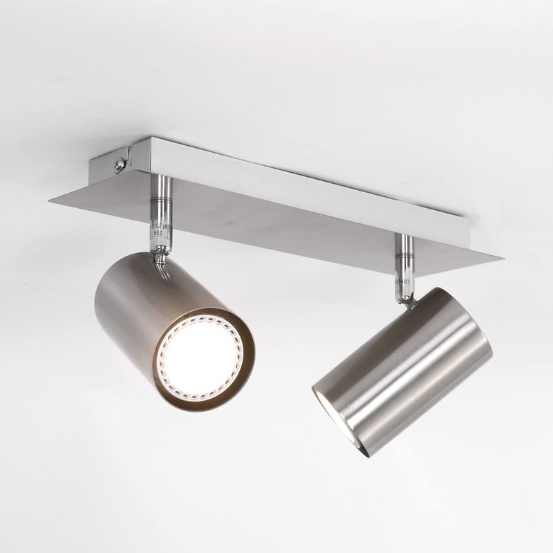 Trio Leuchten Bar in matt nickel, spotlight bar 2-bulb, exclusive