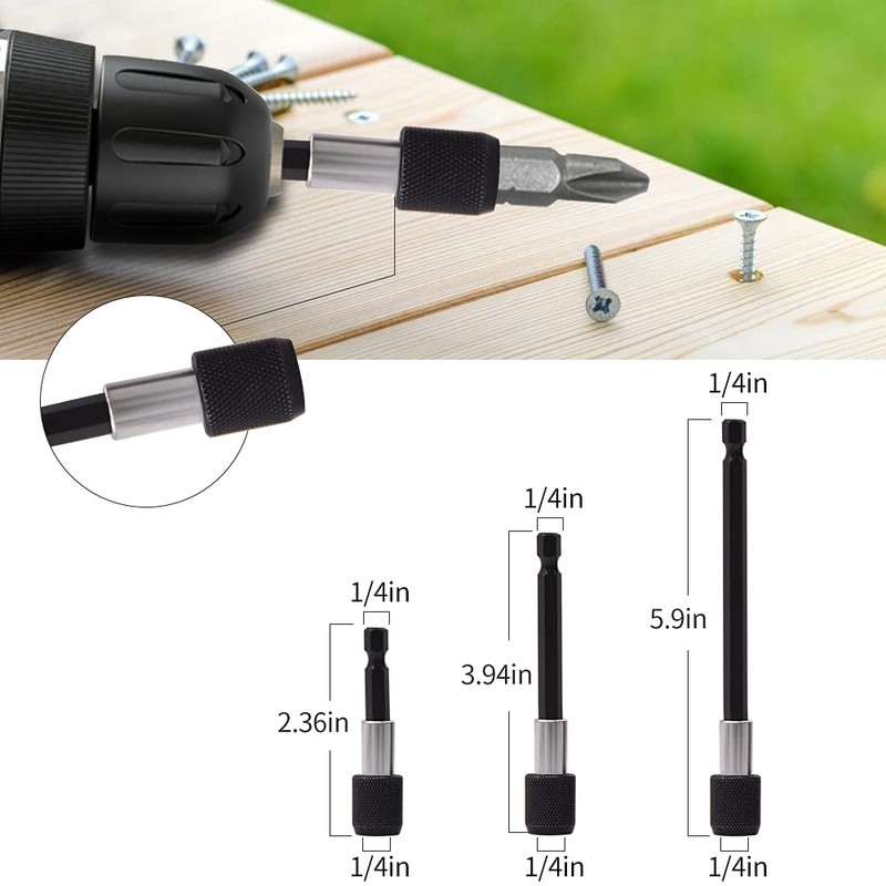 Flexible Drill Bit Extension Set & Universal Socket Tool, Bendable