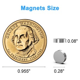 Round Magnets, Caturledas 250 Pack 7x2mm Small Round Magnetic Rare Earth Neodymium Refrigerator Magnet for Home Kitchen Office School Crafts Hobby Handcraft Model Base, Silver