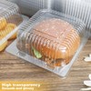 200 Pack 5 x 5 inch Clear Plastic Disposable Clamshell