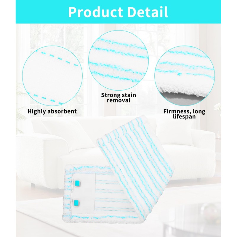 3 Pack Replacement Mop Covers for Leifheit Profi XL Micro
