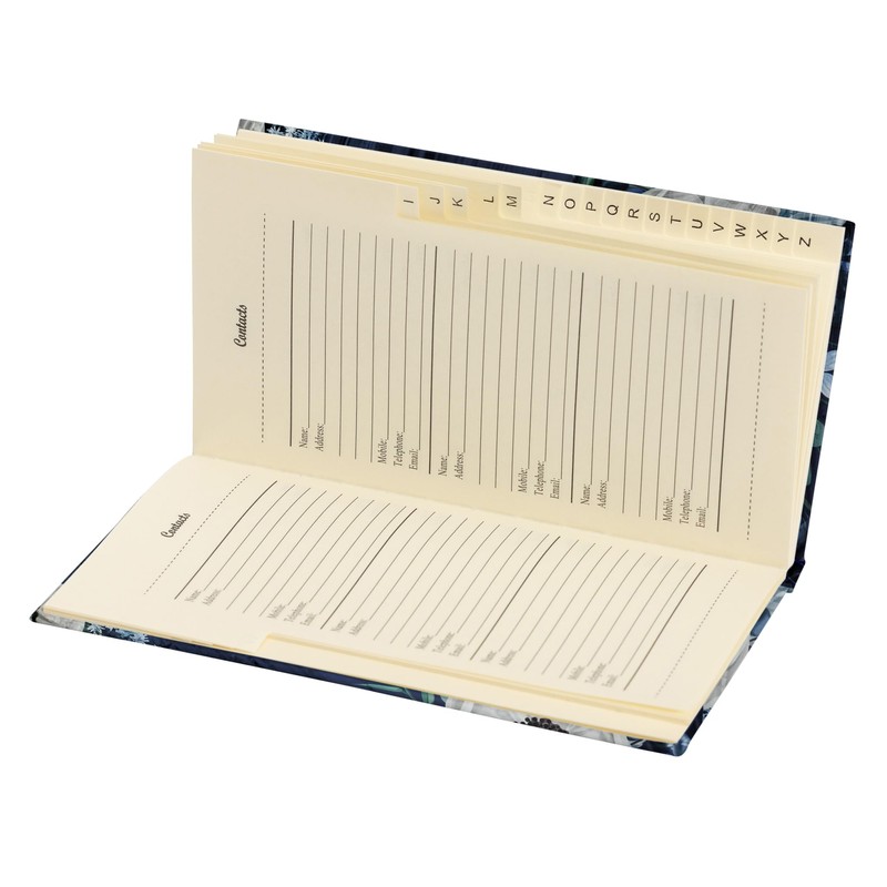 Telephone Address Book A-Z Index Hard Back Cover Slim