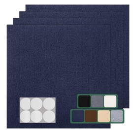 VallisCo Carpet Tile 20 Pack 24” X 24” Self Adhesive Carpet Floor Tiles Anti-Slip Squares Peel and Stick Floor Tilel DIY Installation for Bedroom(Blue)