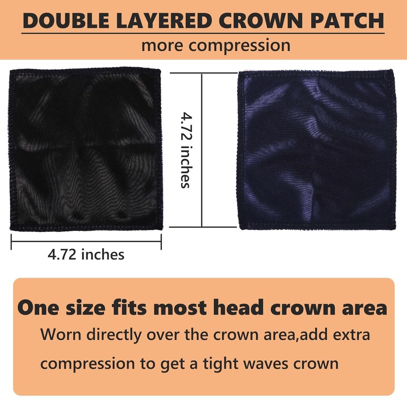 2 Pcs Double Layer Crown Patch for Waves,Wave Crown Patches