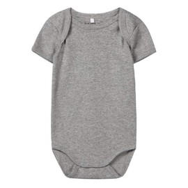 NAME IT Unisex Baby Nbnbody 3p Ss Black Noos Plain Long Sleeve Bodysuit, Multicoloured (Schwarz,Grau,Weiß), 74