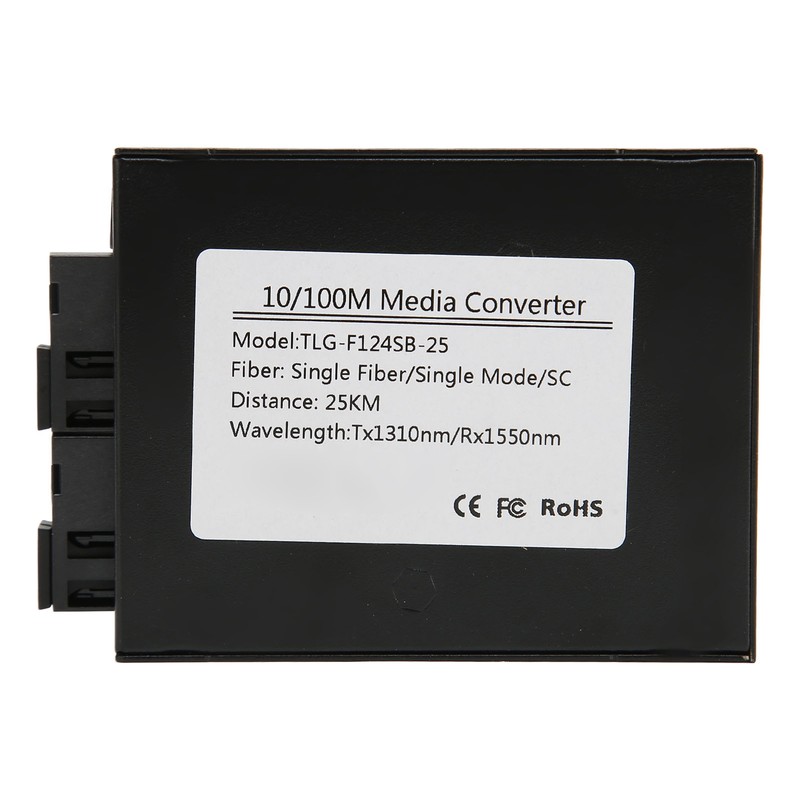Fiber Transceiver Tx1310nm/Rx1550nm Single Fiber Single Mode RJ45 Port Optical