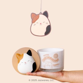Studio Oh! x Squishmallow Cam Car Air Fresheners, Pack of 2 Scented Hanging Car Odor Eliminators, Maple, Cinnamon, Nutmeg, Tonka Bean Butter, and Vanilla Sugar - Purrrfect Maple Donut