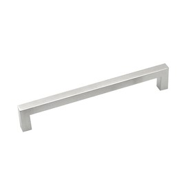 BOZONLI Pack of 2 Furniture Handles, Brushed Stainless Steel, Cupboard Handles, Drawer Handles, Kitchen Cupboard, Door Handle, Hole Spacing, 256 mm, Silver