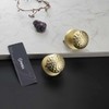 STARPY Gold Interior Door Knobs, Satin Brass Door Knob with