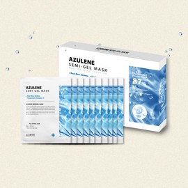 Sante Azulene Soother Semi-Gel Mask Pack 1BOX (10 sheets) Moist Moisture Sheet Azulene Soother Semi-Gel Mask 1BOX / 상떼 아줄렌 수더 세미겔 마스크 팩 1BOX (10매) 촉촉 수분 시트 아줄렌 수더 세미겔 마스크 1BOX