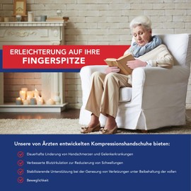 Arthritic Gloves / Compression Gloves (Grey) & Doctor's Manual (Relief for Osteo/Rheuamtoid), Raynauds Disease & Carpal Tunnel m rose