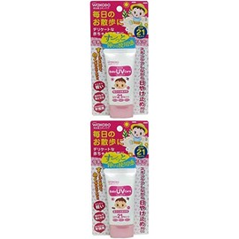 Wakodo SPF-21 Mill Fluffy Baby UV Care for Daily Walks, 1.1 oz (30 g) x 2 Packs