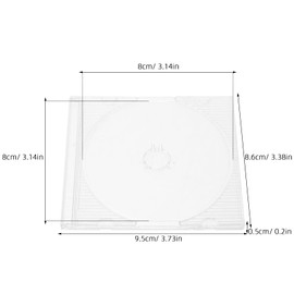 20pcs Mini CD Jewel Case 8cm - Clear Plastic Mini DVDs Storage Box - Protective Disc Holder for 3-Inch CDs - Slim Packaging Case for Music Data