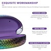 molshine Hard Shell Sunglasses Case,PU Leather Large Glasses Case,Weave Pearlescent