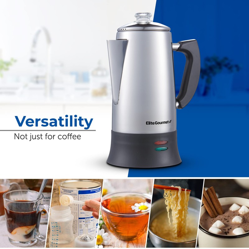 Elite Gourmet EC922 Electric Coffee Percolator, BPA Free, Keep Warm,