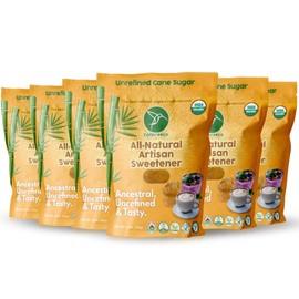Colibreeco, Unrefined Cane Sugar, 1 Pound (Pack of 6): Sweeten your Drinks and Recipes With Powder Organic Cane Sugar, Naturally Sweet and Chemical-Free, Panela, Piloncillo, Jaggery, Raw Sugar.