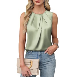 Blooming Jelly Women Summer Tank Top Sleeveless Business Casual Outfits 2025 Dressy Teacher Work Shirts (S, Light Green)