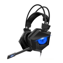 xinyee USB Wired Gaming Headset l 7.1 Surround Sound Headphones E-Sports Earphone with Microphone Blue Breathing LED Light for PC Laptop