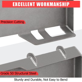 Universal 3/8 in Skid Steer Quick Attach Plate Compatible with Tractors and Loaders Heavy Duty Mounting Bracket for Skid Steer Attachments Durable Construction