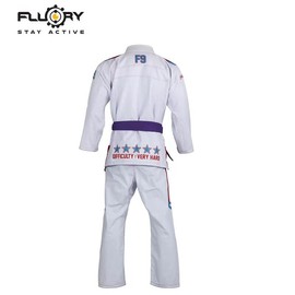 FLUORY Lightweight BJJ Gi,Brazilian Jiu Jitsu Uniform for Men & Women (White, A2)