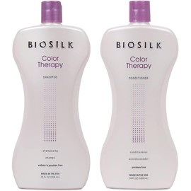 BioSilk Color Therapy Duo Shampoo & Conditioner Set 34 Ounces Each (Pack of 2) Offers Hair Color Protection Ideal For All Hair Types & Colors