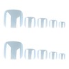 Silver Chrome Press on Toenails Short Square Fake Toenails Solid